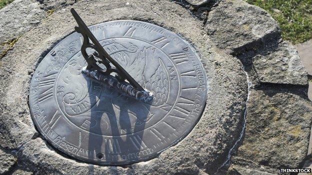 sundial in garden