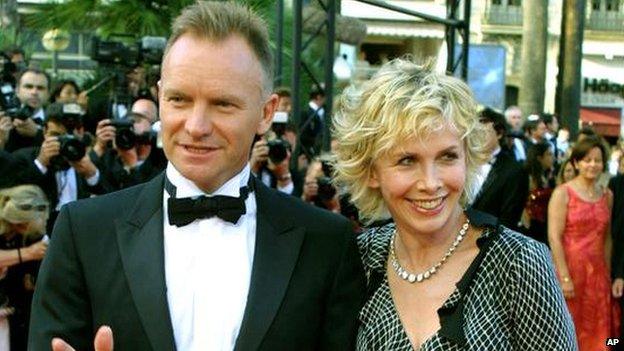 Sting and wife