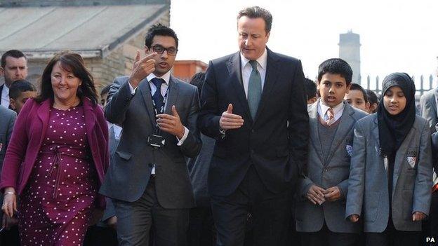 Sajid Raza with David Cameron