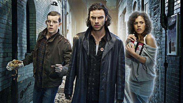 Aidan Turner starred in Being Human with Russell Tovey and Lenora Crichlow.