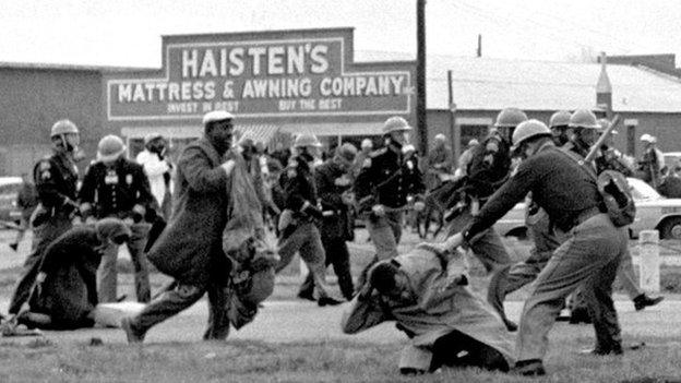 State police use clubs against participants of a civil rights march in Selma, Alabama - 7 March 1965