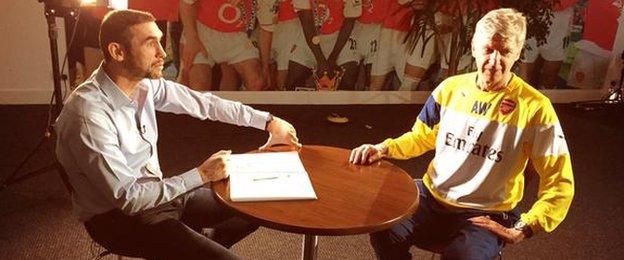 Matin Keown interviews Arsene Wenger