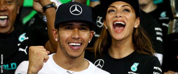 Lewis Hamilton and Nicole Scherzinger