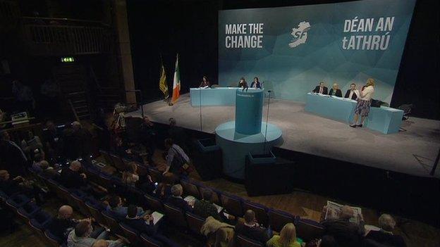 The stage at the Sinn Féin conference in Derry