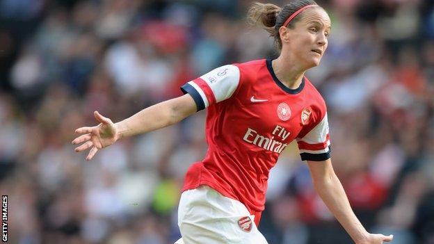 Casey Stoney of England and Arsenal