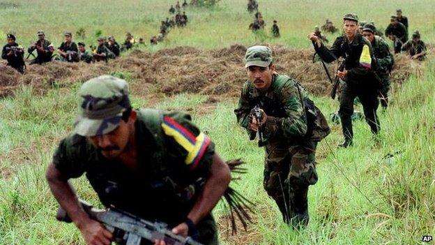 Farc rebels, August 2001