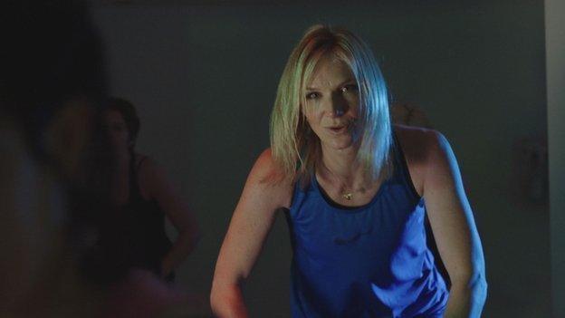 Jo Whiley working out