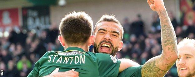 Liam Fontaine scored Hibs' fourth