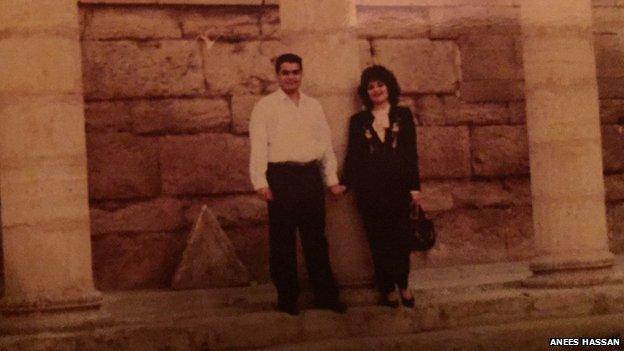 Anees at Hatra with his wife