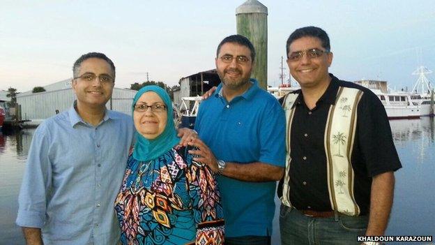 Khaldoun Karazoun and his family