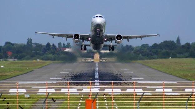 Aircraft taking off