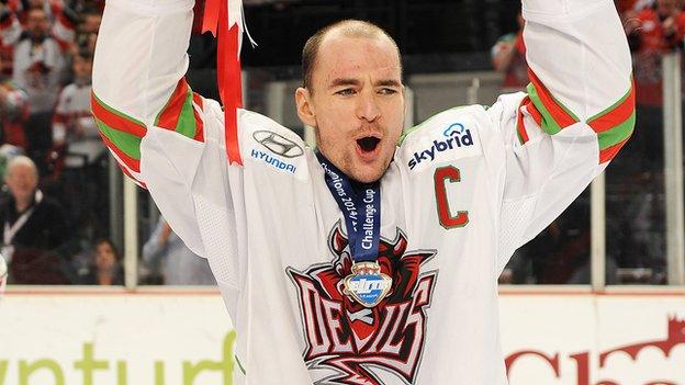 Cardiff Devils captain Tyson Marsh