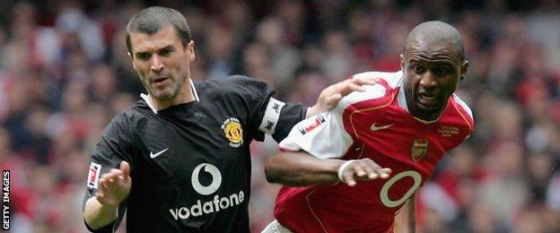 Roy Keane and Patrick Vieira