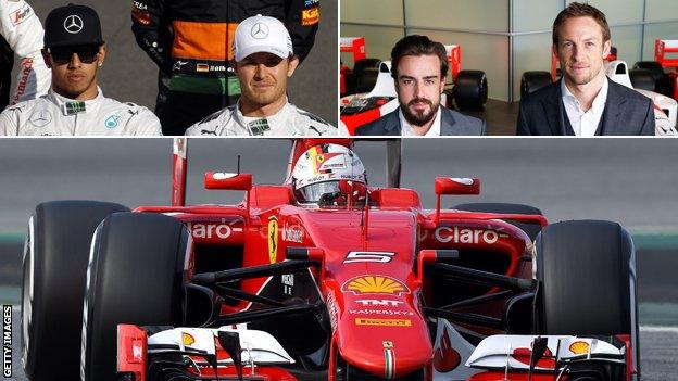 Lewis Hamilton, Nico Rosberg, Fernando Alonso, Jenson Button, Sebastian Vettel