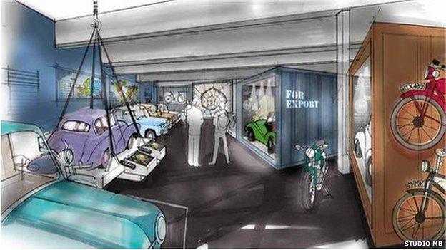 Artist's impression of the inside of the new museum