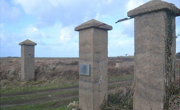 Gateposts to former concentration camp SS Lager Sylt