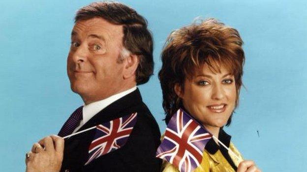 Terry Wogan and Katrina Leskanich