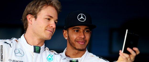 Nico Rosberg and Lewis Hamilton