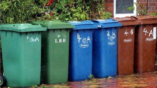 Wheelie bins in Harrow