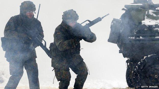 German soldiers in Franco-German brigade, 19 Mar 13