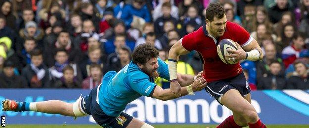 Scotland will be without Sean Lamont (right) for the game with England.