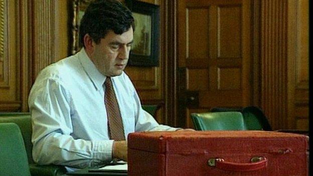 Gordon Brown prior to delivering his first Budget in July 1997