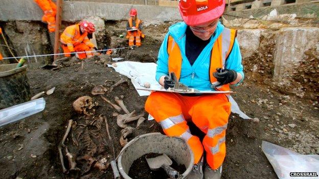 Archaeologists working at the site