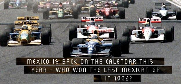 Mexico is back on the calendar this year - but who won the last Mexican GP back in 1992?