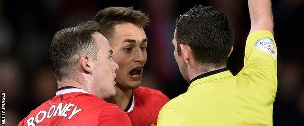 Adnan Januzaj was booked for diving