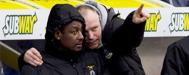 Russell Latapy and Inverness manager John Hughes