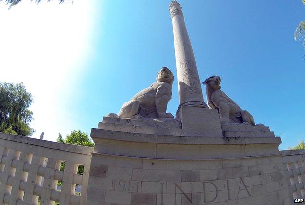 The Indian memorial in Neuve-Chapelle, France