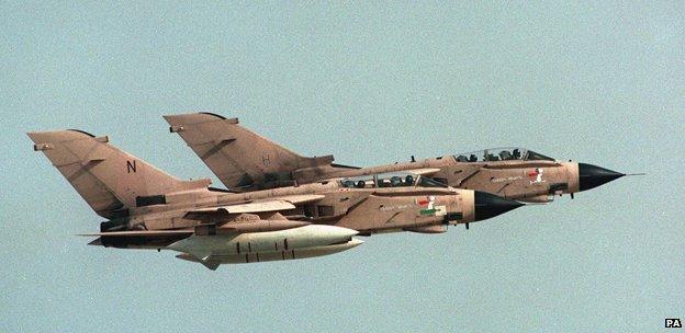 Two RAF Tornado jets, 1991