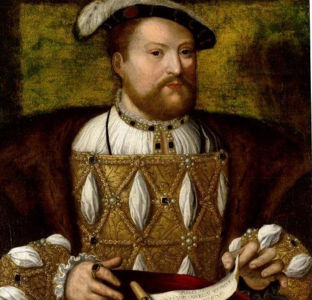 Portrait Henry VIII by a follower of Joos Van Cleve