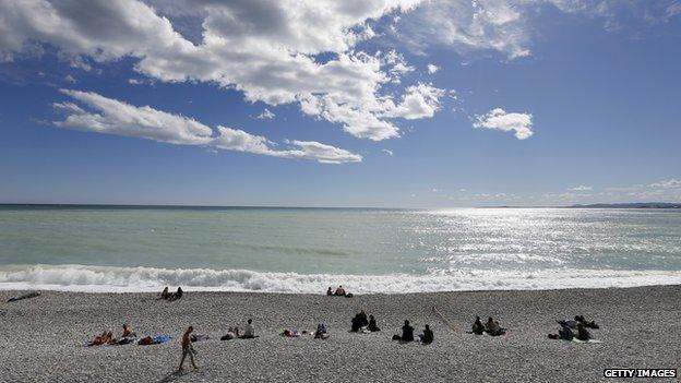 Beach Nice, France