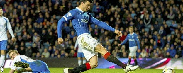 On-loan Newcastle midfielder Haris Vuckic gives Rangers the lead against Queen of the South