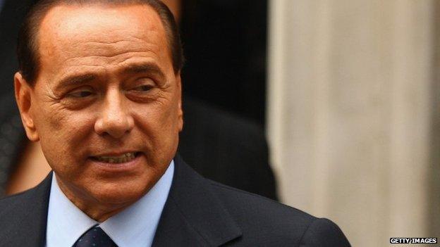 Former Italian prime minister Silvio Berlusconi, pictured in 2008