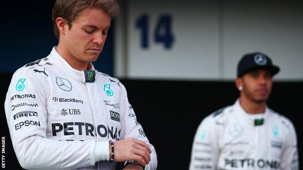 Nico Rosberg and Lewis Hamilton