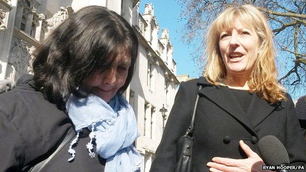 Ms Wyatt with her lawyer Barbara Reeves