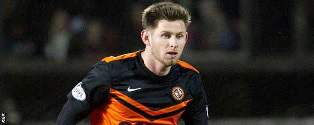 Dundee United midfielder Calum Butcher