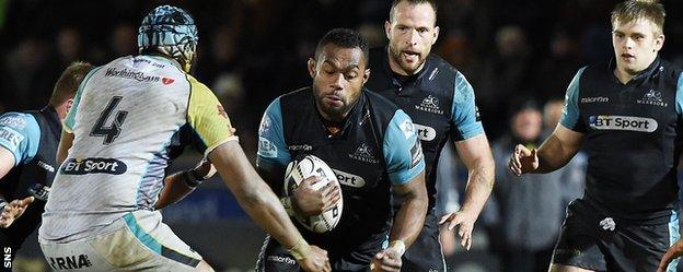 Leone Nakarawa in action for Glasgow Warriors