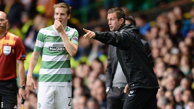 Stefan Johansen and Ronny Deila were reunited at Celtic