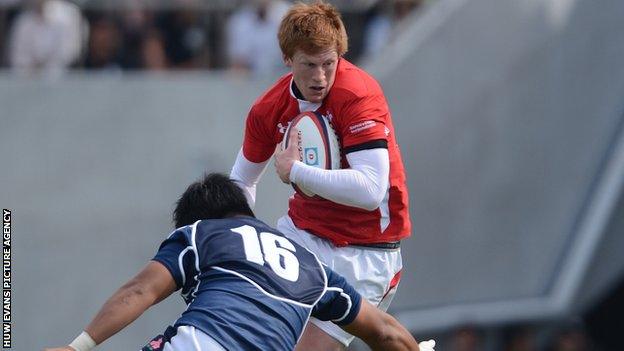 Rhys Patchell won his two Wales caps on the 2013 tour to Japan