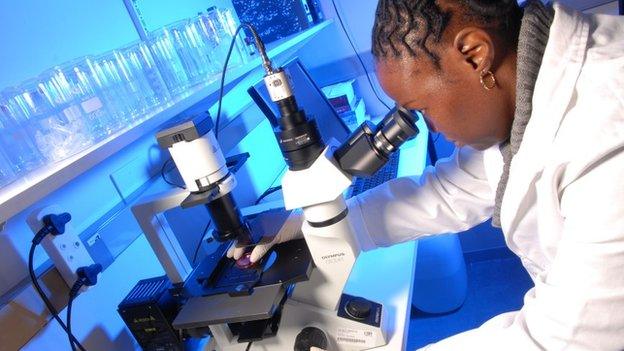 Patience Mthunzi in her lab