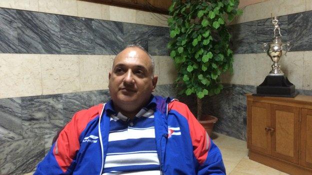 Heriberto Suarez, the President of the Cuban Baseball Commission