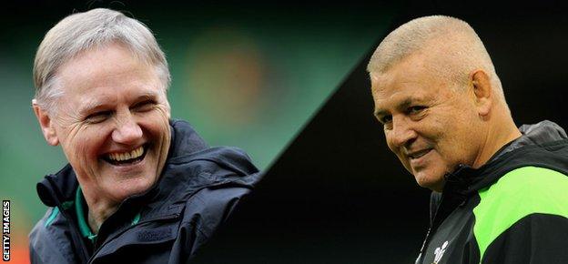 Ireland coach Joe Schmidt and Wales coach Warren Gatland