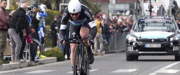 Mark Cavendish was 12 seconds off the leader's pace despite the reduced course distance