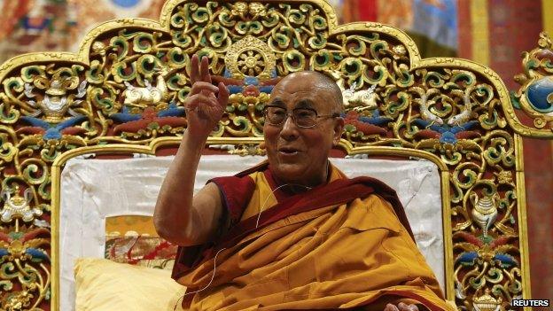 The Dalai Lama lives in exile in India