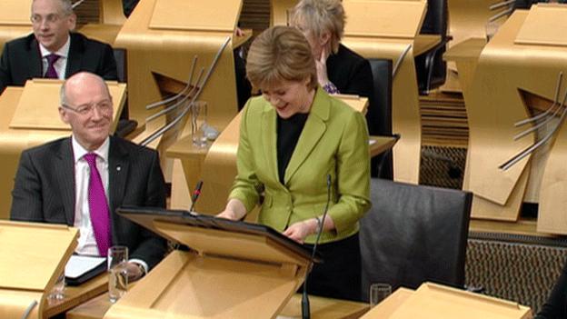 Nicola Sturgeon answers questions at First Minister's Questions