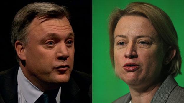 Ed Balls and Natalie Bennett