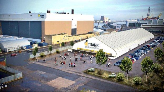 An artist's impression of the Titanic Exhibition Centre